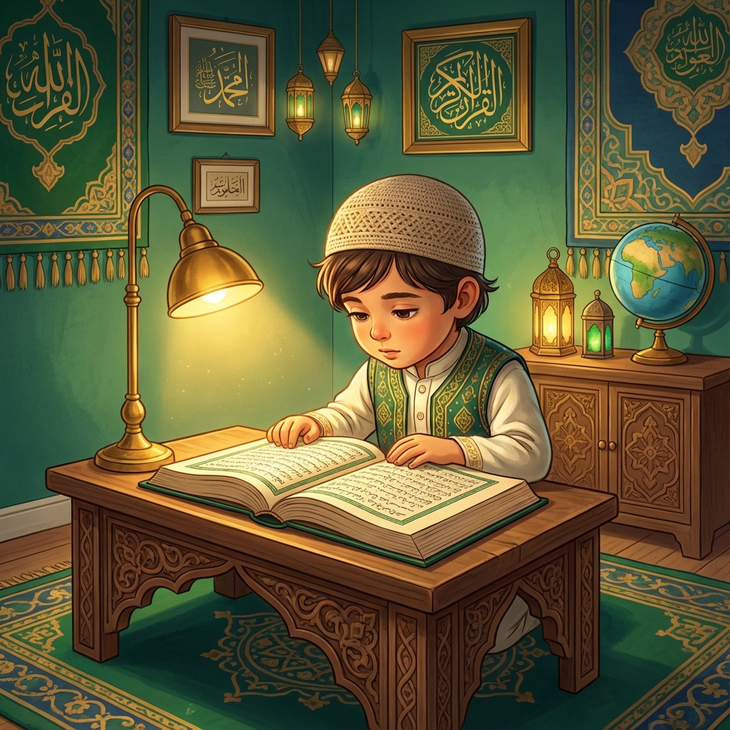 Child Learning Quran